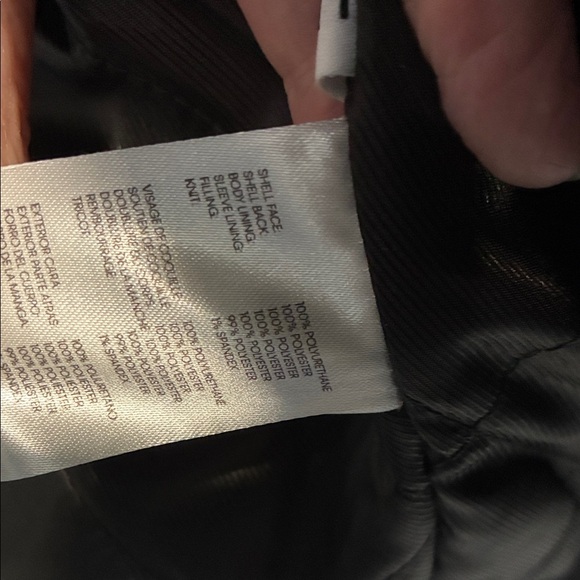 Calvin Klein Dark Brown Faux Leather Moto Jacket - Picture 12 of 16